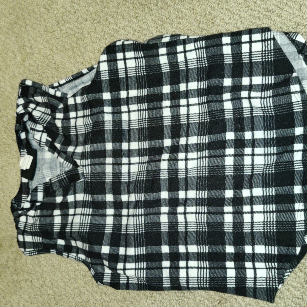 Girls Sleeveless Plaid Summer Shirt